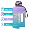 Water Bottles 2200Ml Plastic Water Bottle Large Capacity Bpa Leakproof Jug With Sts For Fitness And Outdoor Sports Drop Delivery Hom Dhvd3