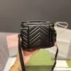 Brand Marmont shoulder bags Lady handbag Wallet storage cosmetic bag Top grade leather design with V-shaped stitching is specially designed for fashionable women