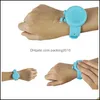 Novità Articoli disinfettante per le mani Braccialetti Lavare i braccialetti Sile Orologio per bambini Moda sicura Portatile Mix Colori Grado alimentare 15Ak F2 Drop Deli Dhjqa