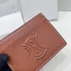 Women's original With box Mens wallets cardholder purse smooth sheepskin Leather card holder Luxury designer card Holders Coin Purses woman wallet key pouch