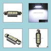 車電球100x 42mm C5W 5050 SMD 4 LED CANBUSエラーホワイトカーインテリアフェストゥーンドームBBライトDC12Vドロップ配信モーターサイクルDH8YH