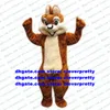 Brown Long Fur Alvin Chipmunk Squirrel Mascot Costume Chipmuck Chippy Eutamias Character Exhibition Conference Photo ZX2698