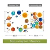 벽 스티커 만화 우주 행성 벽지를위한 아이 실룸 태양계 지구 어린이 보육 벽화 데칼 배경 장식