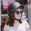 Cycling Helmets Motorcycle Helmet Retro Moped Helmet Electric Scooter Vintage Half Face Biker Adults Goods Vespa Motor With Sun Protection Lens T221107