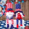 Andere feestelijke feestartikelen Patriotische Gnome Plush American President Election Decoration Tomte 4e van JY Gift Handmade Dwarf Doll Dhupc