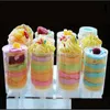 Cupcake Party Malzemeleri Plastik Temiz Kek Push Yukarı Konteyner Dondurma Mod Cupcakes Araçları Teslimat Ev Bahçe Mutfak Yemek BA DHHGI
