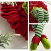 Decorative Flowers Christmas Decoration Garland Elf Legs Hanging Door And Window Wall Ornaments Year Holiday Supplies Home Decor Navidad