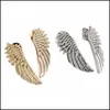 Pins Brooches Fashion Angel Wings Brooch Collar Pin Brooches Sier Gold Plated Color Selling Jewelry Accessories Gift Drop Delivery Dhbwz