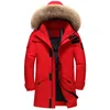 Heren down parkas real bont kraag jasje kapsel warme winterjas mannen 90% witte eend long parka hight kwaliteit man overjas 221111