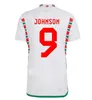 2023 ويلز رجال كرة القدم قمصان بيل ويلسون ألين رامزي جونسين 22 23 كأس المنتخب الوطني العالمي روددون فوكس منزلية لكرة القدم.