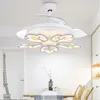 Lustre simple de salon de lampe de plafond de LED avec le restaurant invisible de l'Europe du Nord de ventilateur