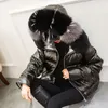 QNPQYX Nuovo Parka in Vera Pelliccia Giacca con Collo in Pelliccia di Volpe Naturale Inverno Donna Cappotto in Piumino Corto Allentato Piumino in Piumino d'anatra Bianco Cappotto in Piumino Caldo e Spessa