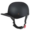 Cycling Helmets Simple Glossy Black Summer Half Motorcycle Helmet Baseball Cap Retro Helmets Helmet Scooter Motocross Casual Accessories T221107