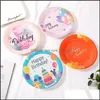 Disposable Dinnerware Happy Birthday Disposable Paper Plate Set 10Pcs 7 Inches Party Tableware Cake Fruit Candy Tray Drop Delivery H Dh3Tc