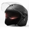 Езды на велосипеде Ad Electry Motorbike Helmets Open Face Helme Men Double Lens Motorsle Motocros