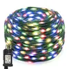 100m LEDソーラーストリングライトグリーンPVCワイヤアウトドアソーラーChrismtas Fairy Light Copper Wire LEDガーランドライトガーデンパティオ装飾