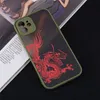 الحالات الجمالية الفريدة الفريدة من نوعها ، حالات هاتف تنين Red Dragon لـ iPhone 14 12 11 13 Pro Mini X XS Max 6 7 8 Plus SE Soft Pumper Back Cover