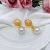 Orecchini a bottone Timeless Wonder Retro Faux Pearl Geo Statement For Women Designer Jewelry Runway Ins Sweet Gift 4561