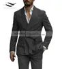 Costumes pour hommes Blazers Mens Blazer luxery designerstyle Western Tailored Suit Revers Belt Tuxedo Gentleman Texture Solid Color Unique Design 221111