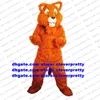 Costume de mascotte de chat sauvage Orange-jaune, Lynx Catamount Bobcat, personnage adulte, propriétés de scène, cérémonie de clôture zx591