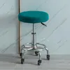 Table Napkin Bar Stool Cover Round Chair For Office Elastic Anti-Dirty Seat Solid Color Protector Home Decor