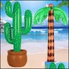 Party Decoration Inflatable Jumbo Coconut Trees Thicken Pvc Large Inflation Lifelike Cactus Fit Beach Hawaiian Party Decoration In S Dh73G