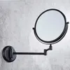 Mirrors Make-up Mirror Toilet Rotating Beauty Bathroom Wall Engineering Round Multiple Magnification Vertical Bronze