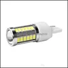 Автомобильные лампочки 4pcs T20 W21W 7440 WY21W 33 SMD 5630 5730 Светодиодные автомобильные задние фонари FOG BB обратное лампу дневное время.