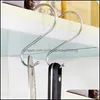 Hooks Rails Metal Hanging Hook S Shape Storage Stainless Steel Home Hanger Bathroom Racks Kitchen Bedroom Accessory Drop Delivery Dhhyl