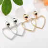 Boucles d'oreilles pendantes Coeur simple en alliage de zinc Boucles d'oreilles Womens Love Metal Valentine's From China