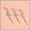 Stud Stud Boho Cristal Punk Hip Hop Oreille Boucles D'oreilles Pour Femmes Bohème Pins Boucle D'oreille Pointu Bijoux Cadeaux Colorf Strass Drop De Dhqyl