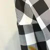 Camicie casual maschile in bianco e nero a scacchiera che controlla camicia addensata in cotone mandato casual indossa S-xl