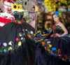 Черные платья Quinceanera в мексиканском стиле Charro 2023 с цветочной вышивкой и кружевными слоями из тюля и атласа для выпускного вечера, платья para xv anos227p