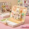 Kawaii japońskie proste notatnik urocze literackie literackie pu magnetyczne butyka studenci Uwaga Uwaga Wykwintna pamiętnik podręcznika