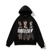 2022 Fashion Cartoon Dog Printed Hoodies For Mens Winter Teenager High Street Fleece Loose Hooded Sweatshirts Tops Wiht Pockets 3781