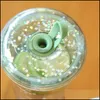 Tumblers 520Ml Tumbler With Sts Double Layer Leakproof Milk Coffee Glitter Water Bottles Drop Delivery Home Garden Kitchen Dining Ba Dhqjd