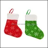 Décorations De Noël Mini Flocon De Neige Bas Suspendus Arbre De Noël Pendentif Chaussettes Non Tissé Maison Décorations De Noël Drop Delivery Gar Dhbhp