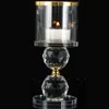 Set Crystal Candle Stick Holders Stand Coffee Table Living and Dinning Room Candlestick Table Centerpieces for Candles