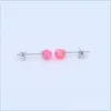 Stud Stud 4mm Kırmızı Mavi Ateş Opal Küpe 925 Sterling Sier Takı Ladys Hediye Küpe Damlı Damla Teslimat Dhict