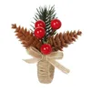 Juldekorationer kreativ personlighet Berry servettring Ringet Toast -knappen Western Buckle Pine Cones Meal 2022