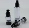 100pcs 30ml siyah plastik havasız pompa şişesi 1 oz pp havasız konteyner losyon şişeleri