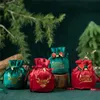 Noel Drawstring Çanta Hediye Sarma Küçük İşletme Şeker Bilezik Ambalaj Şeker Malzemeleri İçin İyi Çantalar