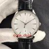 ZF тест QC Watch 40 мм Master Grande Ultra Thin Date Date Q1288420 Cal.A899/1 Автоматические мужские часы Стальная корпус Черный циферблат маркеры кожаные ремешки часы-