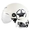 Hełmy rowerowe Unisex Electric Motorcycle Hełm podwójny pojedynczy soczewki Visors Moto Hełm rowerowy Summer Scooter Moto Casco z filtrem przeciwsłonecznym T221107