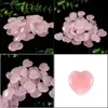 Encantos 20 Mm Forma De Corazón Sin Agujero Perlas Sueltas Piedras De Cuarzo Rosa Encantos Curación Reiki Cristal Cabina Para Hacer Bricolaje Manualidades Decorar Joya Dhapz