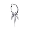 Backs Earrings 1 Pcs Women Men Non-Piercing Stainless Steel Earring Cross Clip On Dangle Ear Hoop Hip Hop Rock