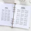 Prodotti di carta Calendario 2023 Divisore in PP A5 A6 Notebook a fogli mobili Planner Foglio indice Raccoglitore Categoria Clip interna 2211084264748