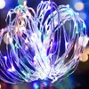 سلاسل 10pcs 3V الأسلاك النحاسية LED Fairy Garland String Light