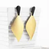 Orecchini penzolanti Wybu Casual Style Golden Leaf Drop Earrings for Women Black Stad Ore Ore Oreger Sport Party