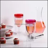 Tumblers 10 Oz Clear Plastic Wine Cup Double Layer Insated Tumbler Juice Cups With Lids Drop Delivery Home Garden Kitchen Dining Bar Dh37G